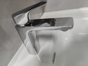 九牧（JOMOO）卫浴龙头台盆硅黄铜冷热双控单把方形手柄面盆龙头32349-590/1B-Z 实拍图