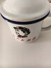 怀旧搪瓷杯经典铁茶缸带盖大号杯子办公室饭店老式带花婚庆马克杯 为人民服务 500ml 实拍图