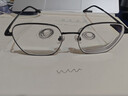 依视路（ESSILOR） 新款商务男镜架时尚镜框女配依视路镜片近视定制眼镜网上配镜 钛+金属-全框-4008BK-黑色 镜框+依视路膜岩高清1.60现片 实拍图