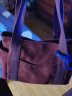 梵威帝大包包帆布包女单肩手提布包女士背包大容量简约时尚休闲女包 紫咖色 实拍图