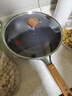 三禾炒锅无涂层铁锅不粘锅炒菜锅炒锅不锈燃气专用黑色平底TC32T11 实拍图
