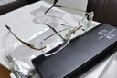 菲尔渡边钻石切边无框眼镜男士高度可配超轻钛架近视配成品高度数福音Q7 钛架+1.61超韧非球无色套餐 实拍图