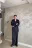 LULU CARTER王鹤棣同款男士真丝睡衣夏秋季薄款大码高端送男友家居服礼盒套装 雅黑色【长袖+长裤】  触感细腻爽滑 无感入眠 L 建议110-140斤 实拍图