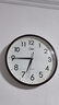 康巴丝（Compas）挂钟客厅 12英寸简约静音客厅石英钟表挂墙时钟 C2866 咖色30.5cm 实拍图