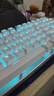 惠普（HP）GK200机械键盘有线办公游戏键盘 20种背光灯效 87键电竞键盘鼠标套装电脑外设键鼠 皎月白【青轴】冰蓝光 实拍图
