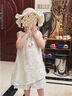 La Chapelle拉夏贝尔女童连衣裙2026新品洋气儿童夏装公主裙宝宝夏季无袖裙子 米色 送帽子 120 建议身高111-120cm 实拍图