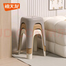 禧天龙加厚塑料凳简易高凳家用凳换鞋凳防滑凳餐凳浴室凳子踩脚凳马桶凳 高45CM 咖棕色【承重240斤】 6只 装【量大联系客服划算】 实拍图