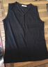 简束 背心男夏纯色棉质v领宽肩运动背心修身紧身打底汗衫男士无袖t恤 黑色 2XL （80kg左右） 实拍图