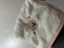 【洁丽雅同厂】婴儿刺绣小方巾超柔新生宝宝儿童洗脸擦手24*24cm 体验装1条 实拍图