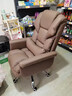 欧吉（OUJI）老板椅办公舒适久坐电脑沙发椅可躺休闲家用书桌椅子商务皮座椅 咖色+脚蹬-品牌气杆 加厚久坐不塌 钢制脚 固定扶手 实拍图