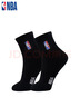 NBA袜子男士跑步运动袜吸汗抗菌防臭消臭黑色棉袜中筒篮球袜3双 实拍图
