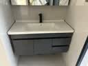 恋派浴室柜 陶瓷一体盆卫生间洗脸盆柜组合悬挂式洗漱台智能洗手盆柜 智能全境】珠光灰+陶瓷盆 100cm 实拍图