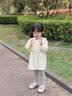 G.duck小黄鸭童装女童秋冬套装婴儿宝宝连衣裙两件套1岁2岁春季小孩衣服 粉红色 双花裙(带裤) 常规 100 cm 实拍图