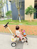 BABYJOEY英国儿童三轮车脚踏车1-5岁简易自行车多功能手推车小蜜蜂 复古咖 实拍图