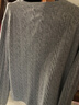 优衣库女装纽花圆领针织开衫/毛衣外套空调衫通勤488123 481477/03灰色 L 实拍图