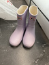 回力雨鞋女时尚成人女士中筒雨靴防水鞋轻便防滑胶鞋HXLO13 紫色 36 实拍图