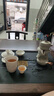古越龙腾 实木茶桌椅组合泡茶台带烧水壶一体式小阳台大板茶几整套办公室 1.6米明月+1圈椅+4月牙椅+天然石茶盘 实拍图