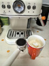 小熊（Bear）咖啡机 家用小型半自动意式 胶囊可用冷热双萃20Bar泵压 压力计 自动打奶泡 小白咖E12S7 实拍图