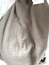 帕罗（PALUOPO）【100%山羊绒】秋冬镂空绞花设计淑女宽松气质针织羊绒衫女 摩卡色 XL 110 实拍图