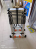 镁多力（midoli）伸缩梯子多功能人字梯铝合金工程加厚可折叠升降登高便携家用直梯 人字梯4.7米【免安装+防滑踏板】 实拍图