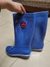 品之德 女士高筒雨鞋 防水雨靴 防滑耐磨耐酸碱水鞋 防汛胶鞋透气内里 蓝色36 实拍图