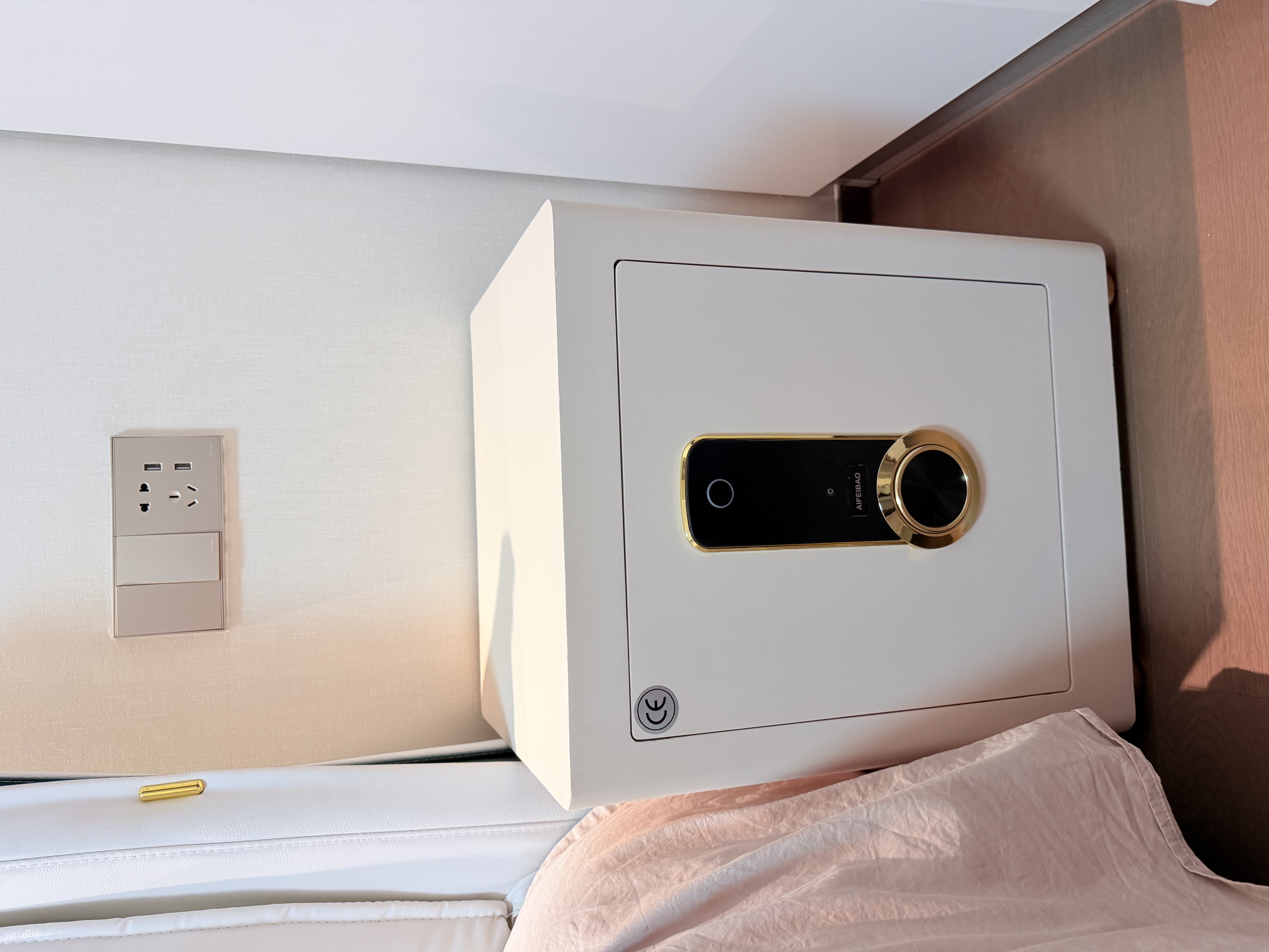艾斐堡保险柜家用智能防盗保险箱 WIFI密码指纹锁保险柜大型防搬走办公文件柜财务柜夹万线下专柜同款 45cm 象牙白AS 【欧盟认证】 智能款【指纹密码+钥匙+WiFi手机远程报警】 实拍图