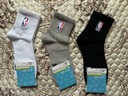 NBA袜子男士运动袜夏季抗菌防臭消臭吸汗无骨棉袜跑步中筒袜3双 实拍图