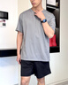 蕉内王一博同款305H纯棉睡衣男女士100%棉撞色凉感情侣家居服套装夏季 【男-短袖短裤】夜灰 L 实拍图