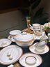 九墨一梵景德镇骨瓷餐具套装家用轻奢高级感全套礼盒乔迁新婚高端陶瓷碗碟 配煲皮箱装【可微波洗碗机】52头 实拍图