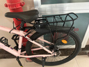 凤凰（Phoenix） 上海凤凰山地自行车成人男士女式学生变速宽胎越野赛车公路单车 钢架辐条轮粉【省力全轴承】 26寸24速【参考:158-188cm】 实拍图