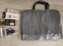 得力（deli）公文包加宽立体办公手提袋/会议包/事务包/文件包/商务拉链袋电脑包公文包男 灰色 实拍图