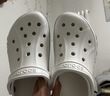 卡骆驰（CROCS）贝雅卡骆班洞洞鞋轻便耐磨一脚蹬休闲鞋女鞋时尚沙滩鞋|205089 白/深蓝-126 40 (250mm) 实拍图