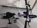 凤凰（Phoenix）儿童自行车脚踏车自行车3-8-12-18岁童车双碟刹带辅助轮16寸紫色 实拍图