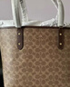 蔻驰（COACH）奥莱女士夏季女包经典标志CITY托特包手提包city33 IM/棕黄色/棕色 实拍图