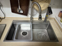 京东京造加厚304不锈钢米粒纹纳米水槽厨房大单槽洗菜盆76*46含龙头 实拍图