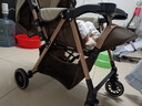 豪威 婴儿推车可坐可躺双向超轻便折叠伞车宝宝0-3岁手推车小孩儿童车 卡其色+奢华款+橡胶轮+全功能 实拍图