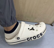 卡骆驰（CROCS）贝雅卡骆班洞洞鞋轻便耐磨一脚蹬休闲鞋女鞋时尚沙滩鞋|205089 白/深蓝-126 40 (250mm) 实拍图