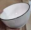 陶瓷碗家用喜庆乔迁新居碗碟餐具套装黑线欧式米饭碗 金钟黑线2碗 实拍图