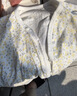 英氏（YEEHOO）婴儿衣服新生儿连体衣宝宝婴幼儿居家爬服连体服 浅黄80CM 实拍图