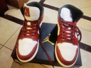Jordan男AJ1小芝加哥配色 AJ 1中帮运动休闲鞋DQ8426-105白红42 实拍图