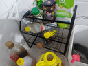 速都厨房置物架台面调料架油盐酱醋佐料调味品架免打孔多功能储物架子 3层斜底款*磨砂黑【加厚版】 实拍图