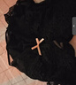 曼烟情趣内衣用品纯欲睡衣免脱丁字裤大尺度制服蝴蝶结毛绒三点黑1713 实拍图
