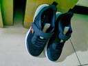 特步（XTEP）儿童童鞋男女童中大童大网眼魔术贴跑鞋 深邃蓝/海湾蓝 36 实拍图