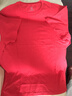 立蒙（LIMENG）男女装素色180g全棉短袖t恤圆领宽松体恤打底衫 大红 3XL 实拍图