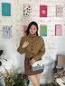 纪诗哲包包女包2026新款女士单肩斜挎小方包送老婆女友七夕情人节礼物 蓝色 品牌礼盒装 实拍图