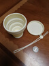 【防暑必备】折叠杯子便携式折叠水杯食品级漱口杯旅行便携露营 旅行硅胶折叠水杯-米白-1个200ml 实拍图