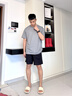 蕉内王一博同款305H纯棉睡衣男女士100%棉撞色凉感情侣家居服套装夏季 【男-短袖短裤】夜灰 L 实拍图