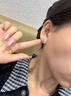 中国黄金（CHINA GOLD）足银耳钉女士轻奢百搭四叶草和田玉耳饰情人节生日礼物送女友爱人 【京速达】四叶草和田玉耳钉 实拍图