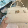 CHARLES&KEITH鳄鱼纹凯莉包手提斜挎婚包包女包生日礼物CK2-50270880-1 Ivory象牙色 S 实拍图