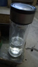 双层隔热玻璃杯耐高温水杯玻璃杯子双层高硼硅玻璃杯旅行装备 钢本色350ml 实拍图